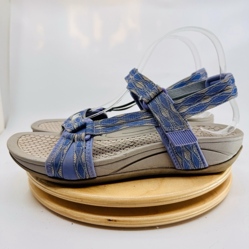 BareTraps Danny Sandals Shoes Womens 9 Purple Strappy Wedge Outdoor Comfort